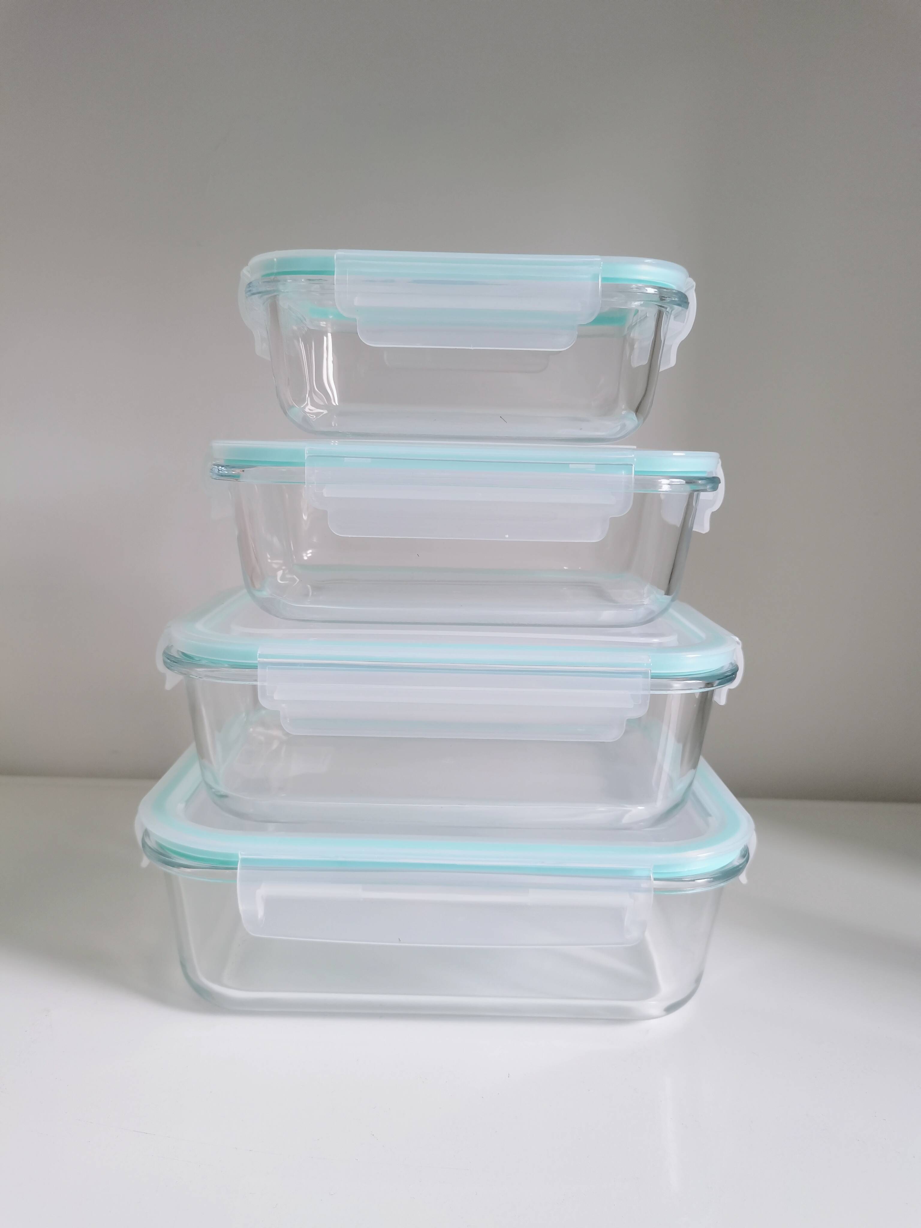 Borosilicate Glass Food Container Microwave Safe Glass Fresh-Keeping Box Freezer-Safe Preservation Bowl Storage Tableware
