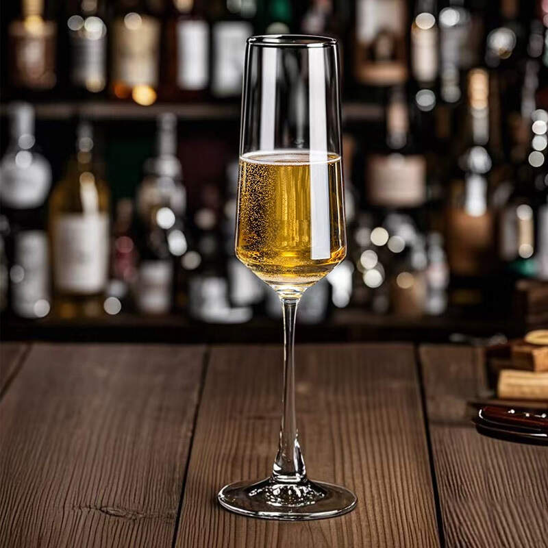 Champagne Flute French Crystal Glass Elegant Stemware Home Use High-End Aesthetic Light Luxury Premium Cocktail Glass
