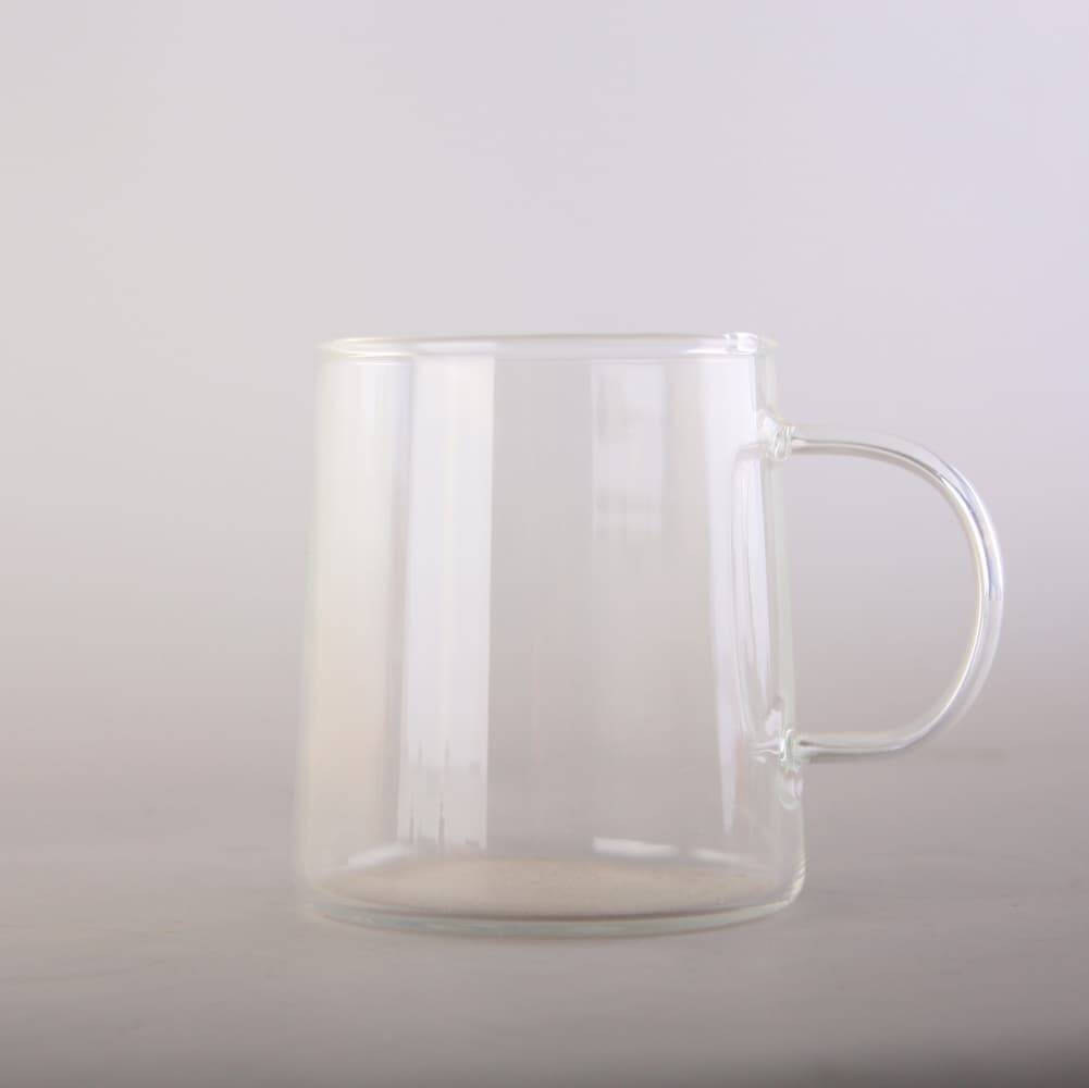 Single-layer universal handle cup high borosilicate glass cup electroplating water cup household heat-resistant cup