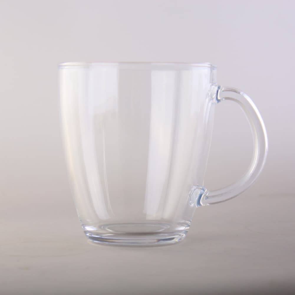 Glass mug water cup household set hospitality tea cup high temperature resistant living room with handle drinking water cup