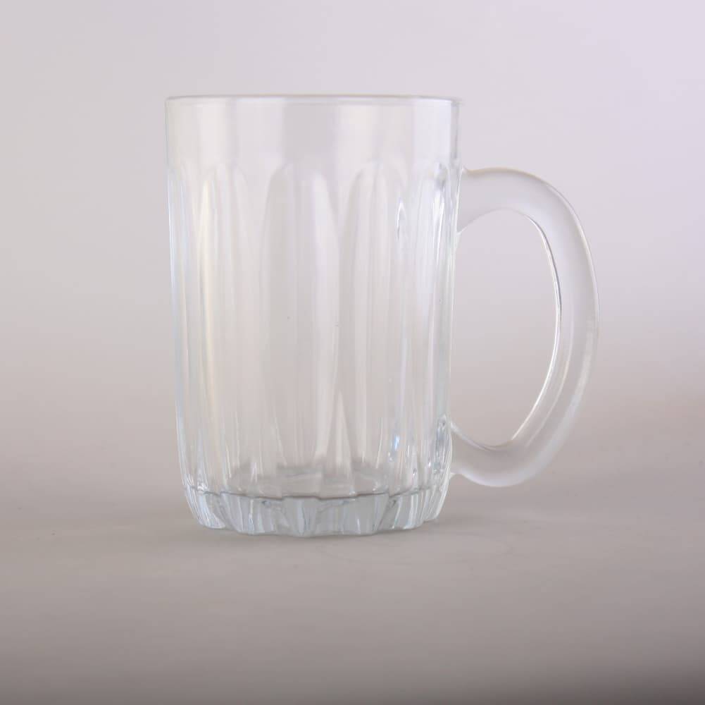 Large capacity thickened beer cup net beverage glass cup with handle