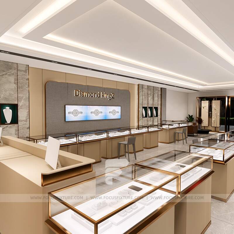 Jewlery Display Case Glass Showcases Retail Store Fixtures