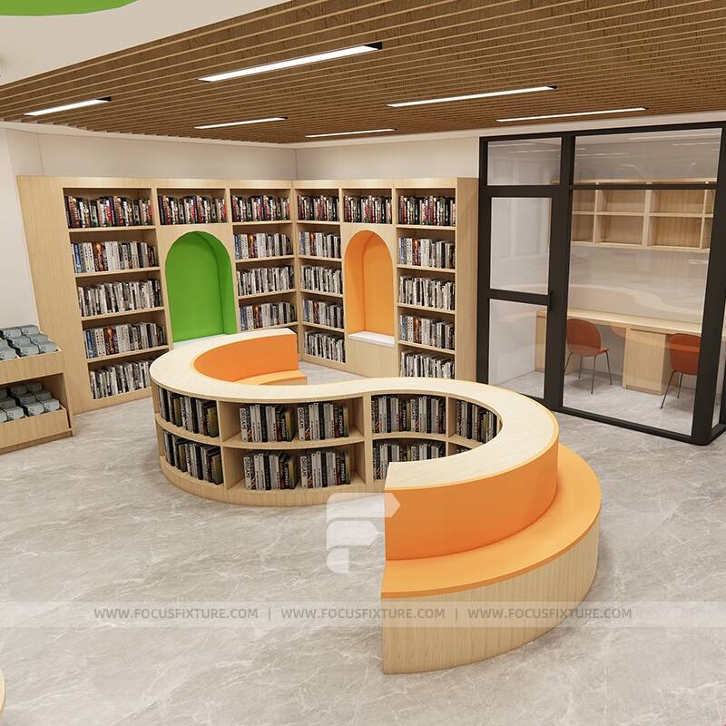 Bookshelf Library Store Display Racks For Retail