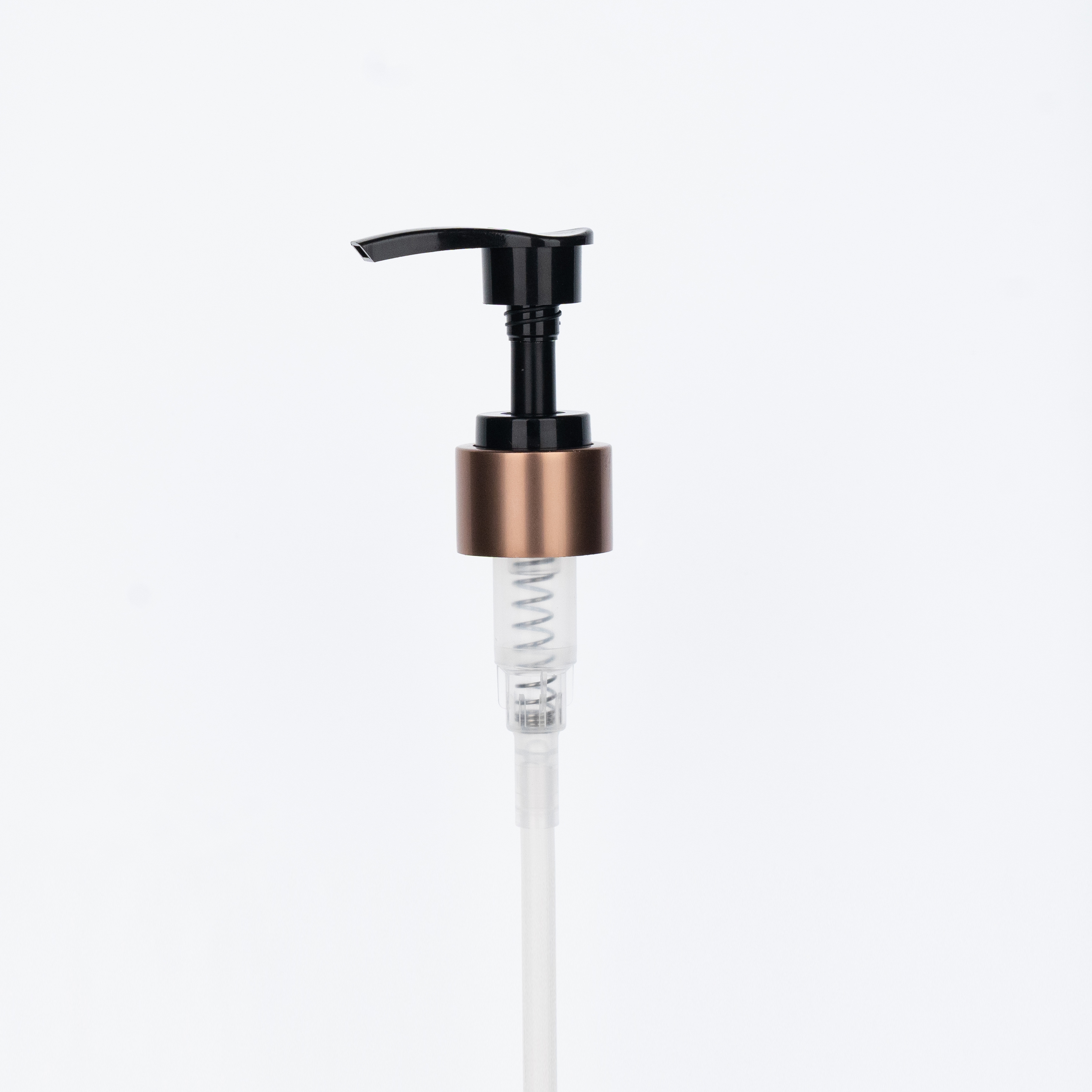 24/410 black and gold pump, high-necked pump head, electroplated aluminum shower gel pump, cosmetic pump supplier, custom shower gel pump, OEM packaging supplier