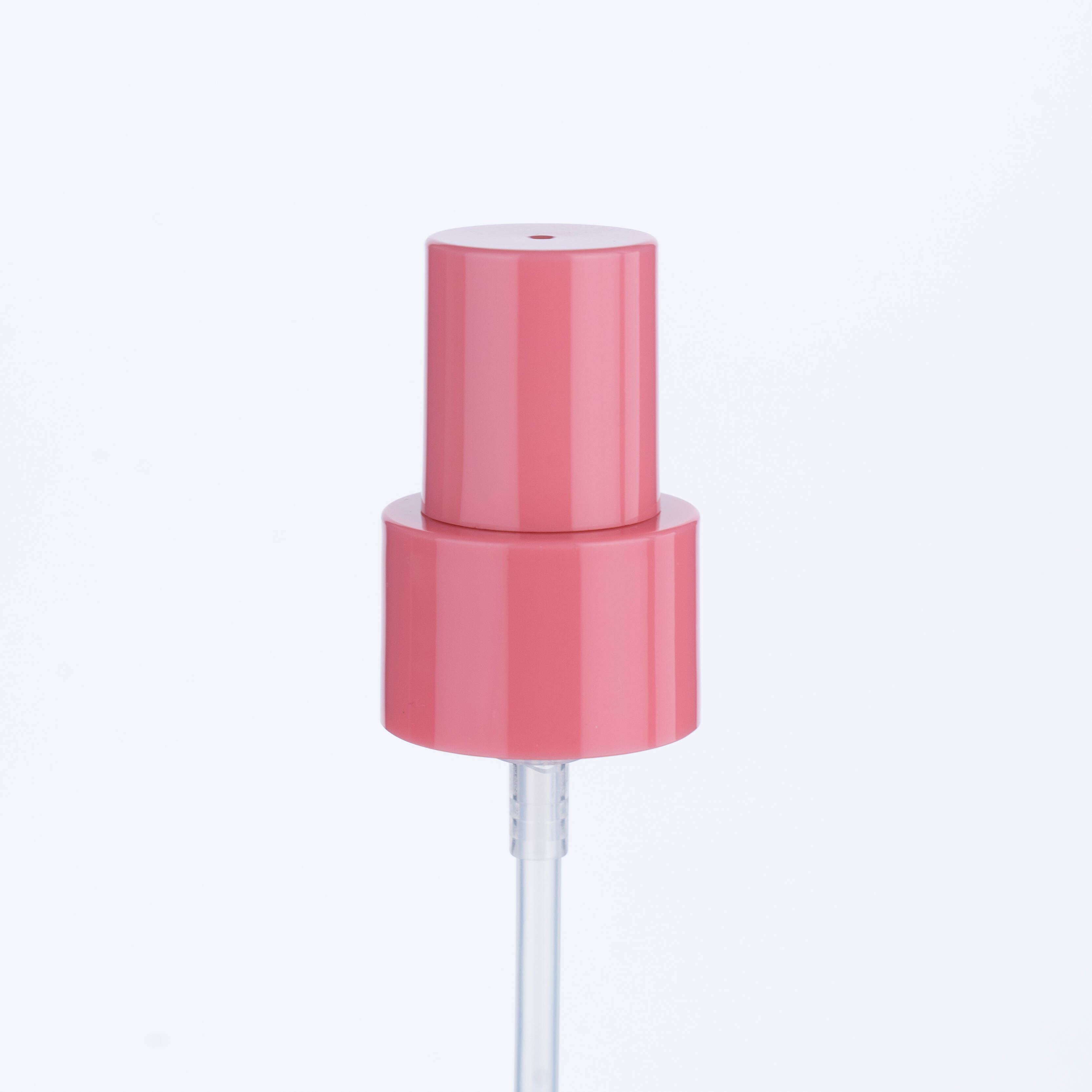 24/415 foundation pump, cherry pink cream pump, green cosmetic bottle, skincare pump bottle, personal care packaging, OEM ODM cosmetic pump, private label foundation bottle, wholesale cosmetic packaging