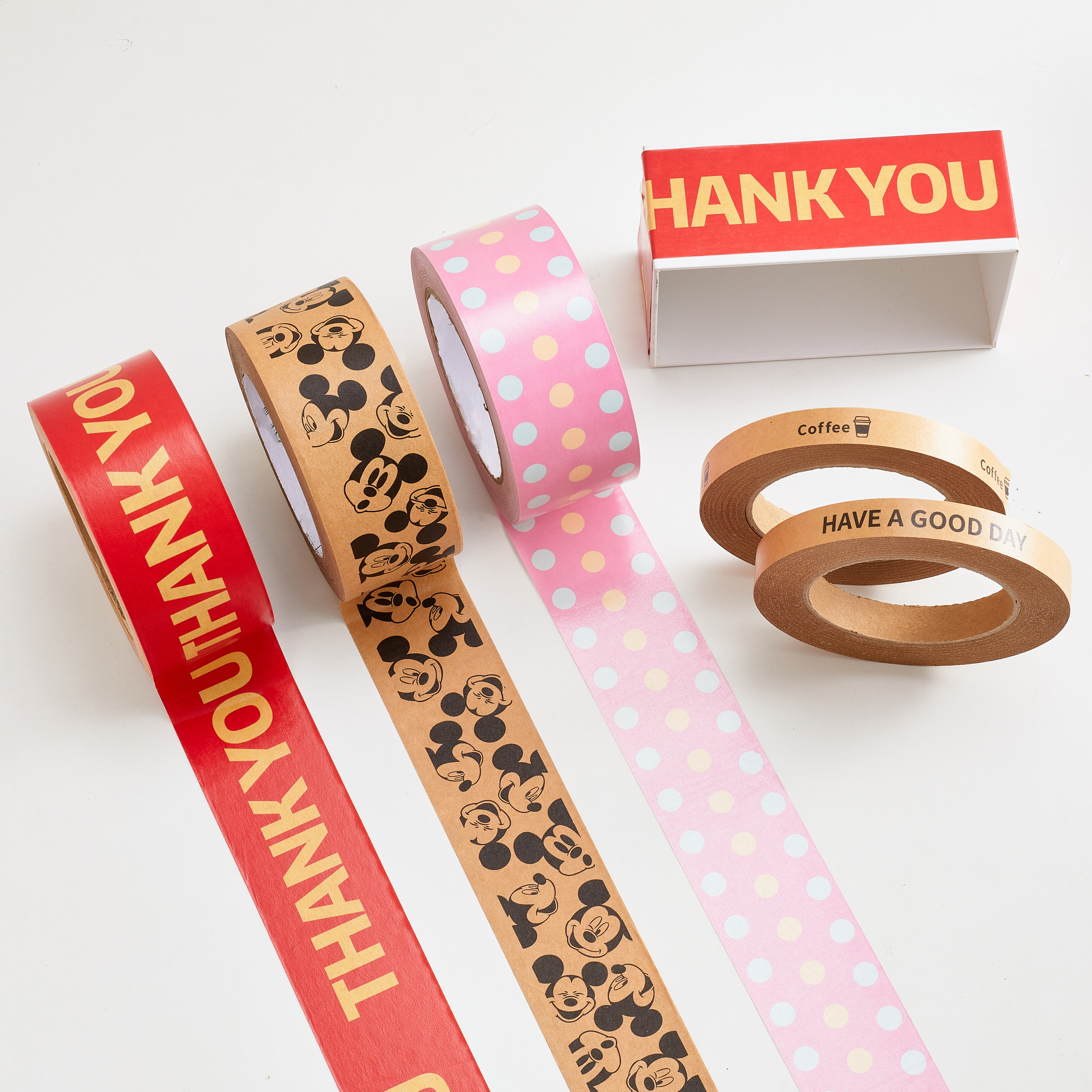 Custom Colored Eco Friendly Degradable Gummed 3 Inch Printed Parcel Package Kraft Paper Adhesive Tape with Logo