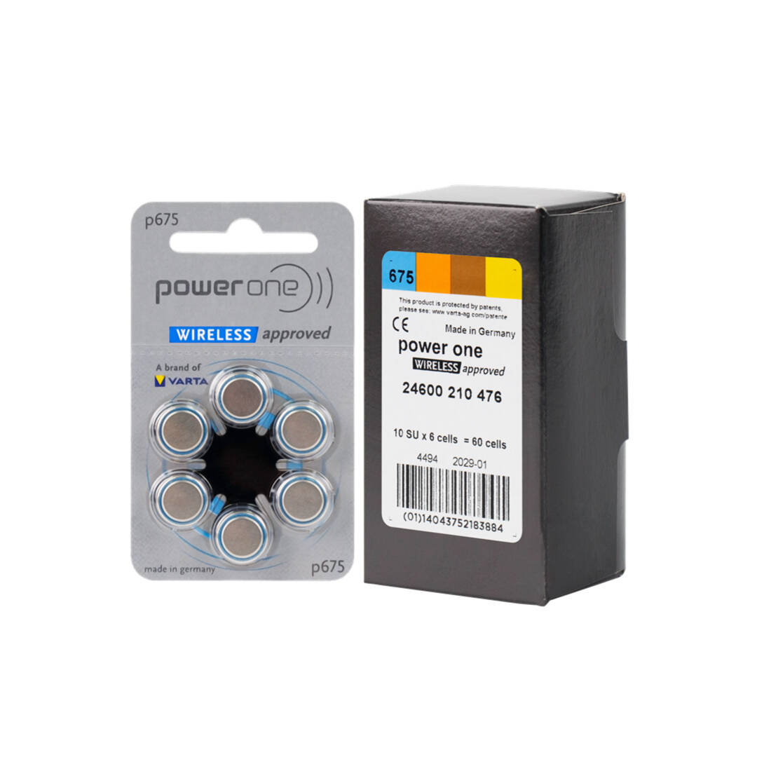 High Quality and Specialize Size A675 Poweone Batteries for Hearing Aid