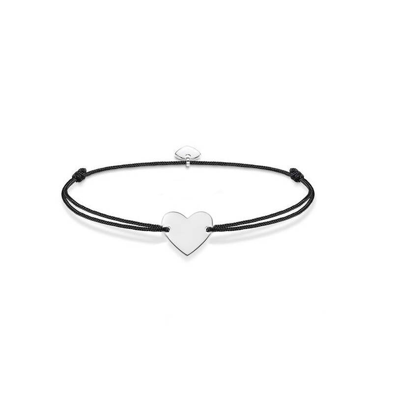 925 Silver Heart Minimalist Cord Bracelet