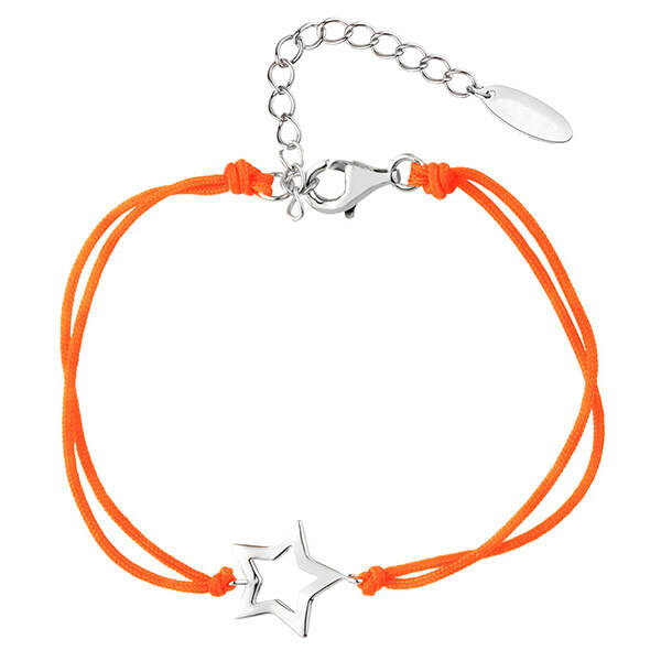 925 Silver Star Adjustable Cord Bracelet