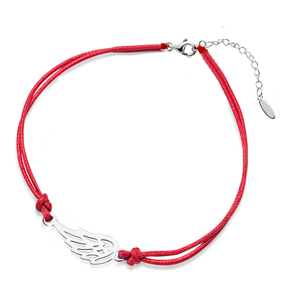 925 Silver Minimalist Wing Cord Bracelet