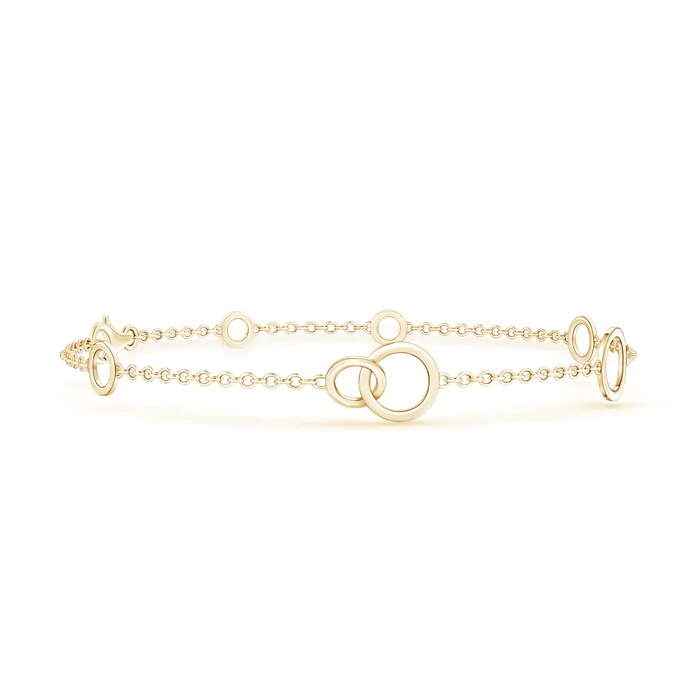 925 Silver Interlocking Circle Station Bracelet