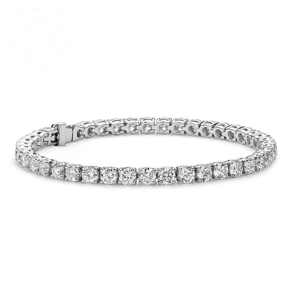 925 Silver 6MM White Cubic Zirconia Luxury Tennis Bracelet