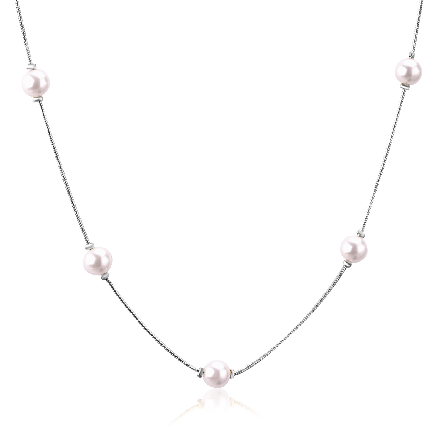 925 Silver Minimalist Pearl Elegant Necklace