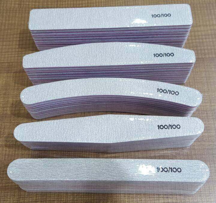 Customized Logo Wholesale Durable Bulk nail file Double Side Grey 80/100/120/150/180/240/320 Grit Zebra Nail Files