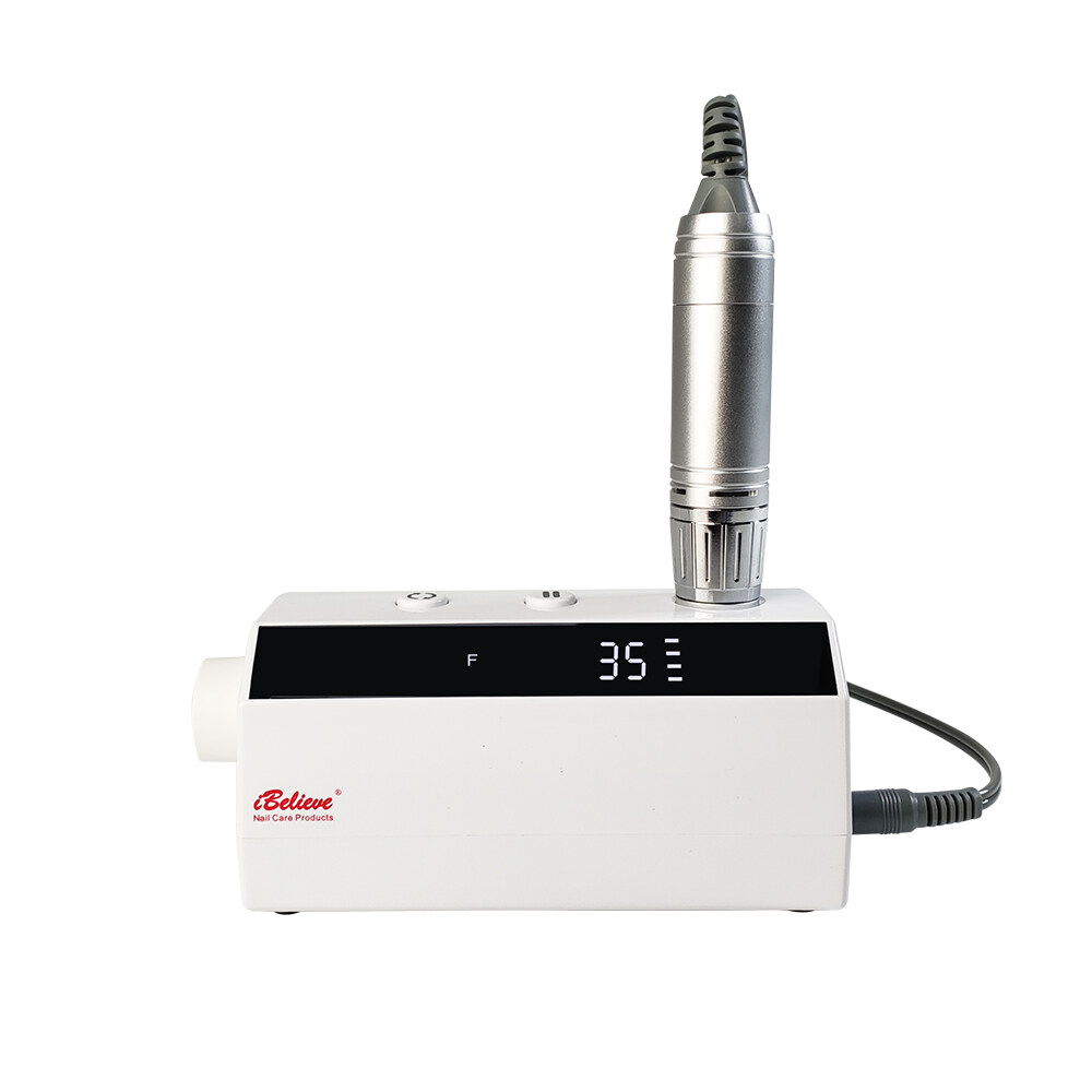 iBelieve New Arrival 35000rmp Electric Nail Drill Machine Manicure Pedicure Polishing Tool With Display Speed