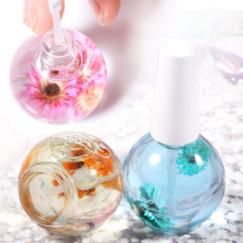 Organic Natural Cuticle Care Custom Logo Transparent Travel Size Pink Ex-prep Flower Puting Nail Oil With Bottle