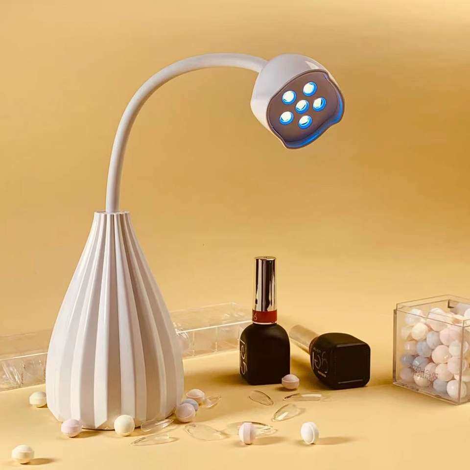 Portable Rechargeable Cordless Wireless UV Led Gel Finger Tip Flexible Desk Table Nail Lamp Flash Cure Touch Light