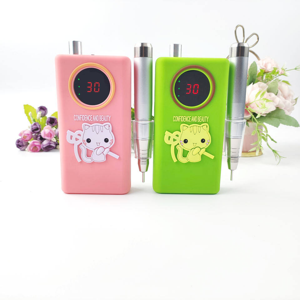 Custom Nail Drills Factory E-file Machine Rechargeable 30000rpm Manicure Nail Drill With Cute