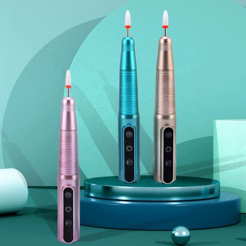2022 Low Noise Portable Manicure Tool Kit Electric Rechargeable Nails Drill Pen With Free Nail Drill Bit Ceramic