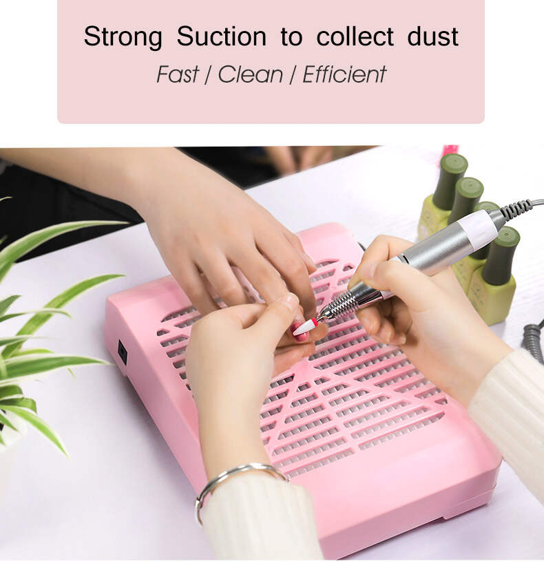 Manicure Machine Suction Cordless Rechargeable Nail Dust Collector ...