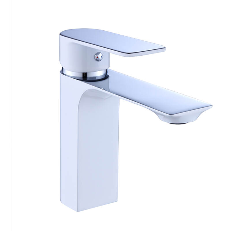 Decked mounted bathroom faucet chrome finished cooper tap basin mixer hot cold basin faucet