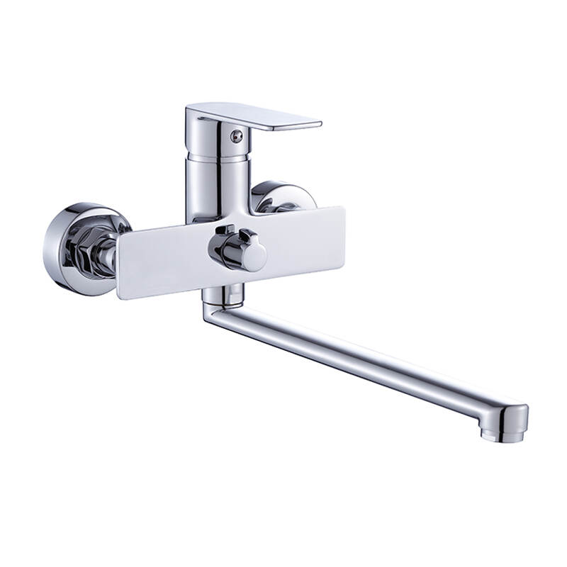 Chrome surface treatment kitchen mixer taps single lever faucet wall mounted sink faucet