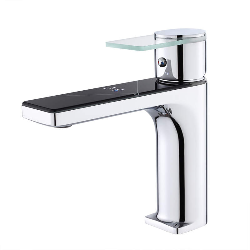 China sanitary ware Intelligent faucet brass material digital display basin faucet