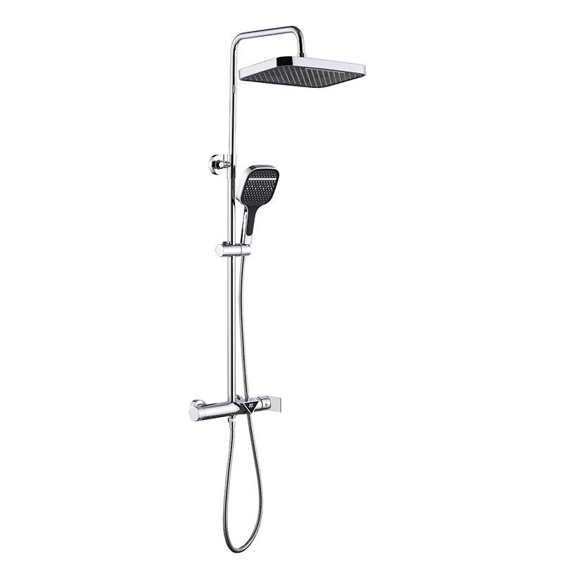 Latest design faucet complete set digital display rain shower head set