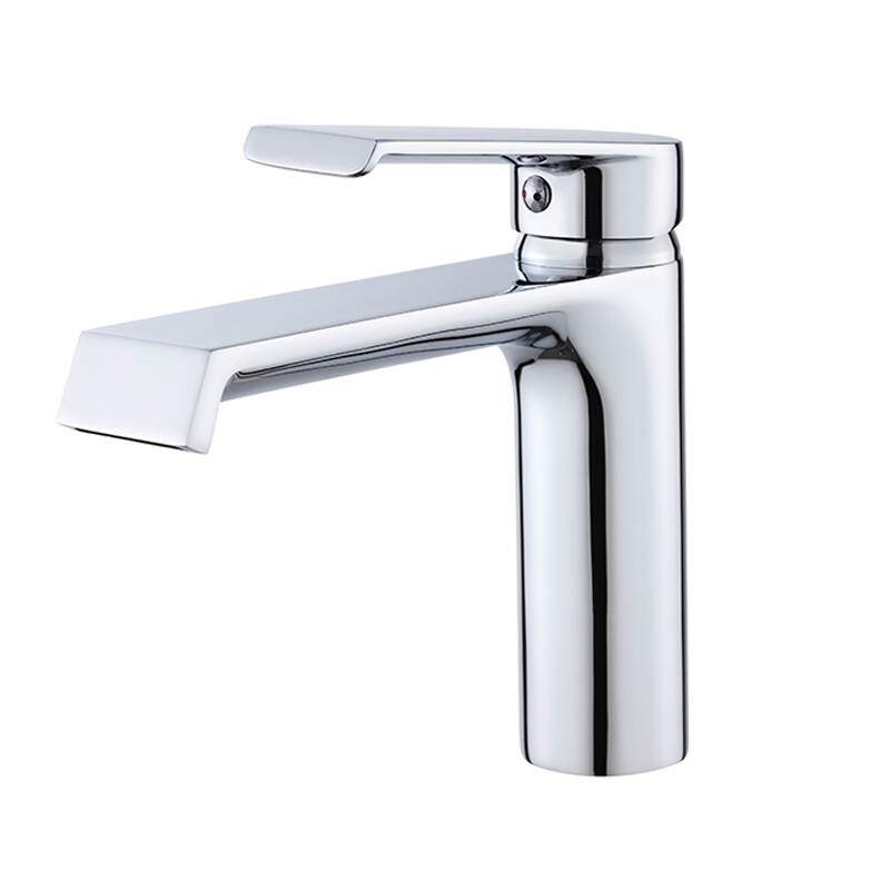 Bathroom brass faucet chrome surface treatment water taps modern basin faucet