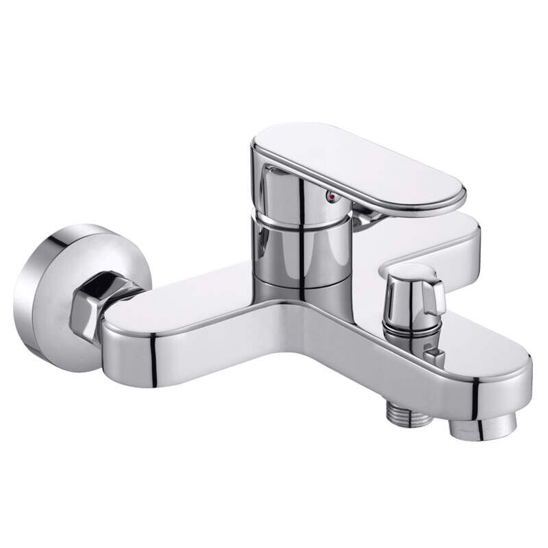 Modern design wall mounted bathtub mixer taps ceramic cartridge chrome surfacet treatment bathtub faucet for bathroom