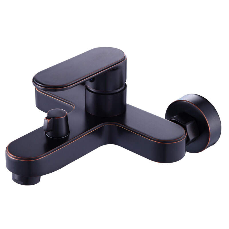 Bathroom sanitary ware wall mounted faucet brass material black bathtub faucet