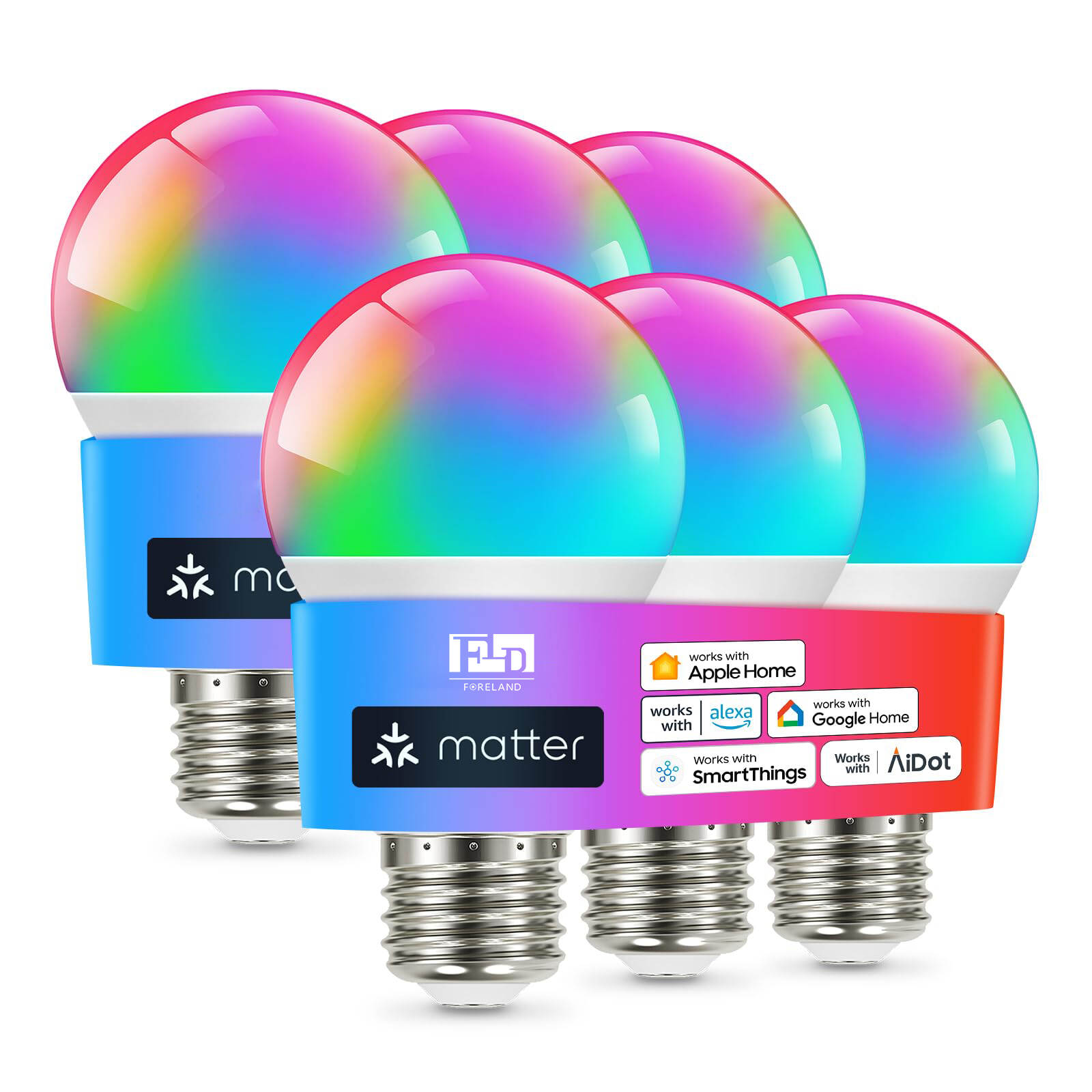 Smart RGBTW Bulb,Color Changing Light Bulbs 2.4Ghz