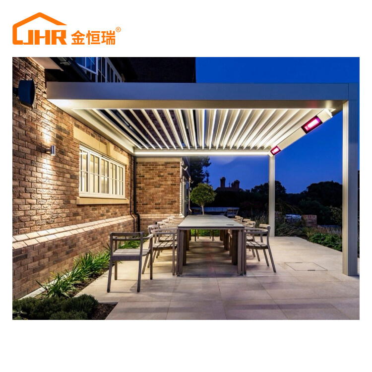 Waterproof Modern Shed Cover Balcony Electric Customized Steel Swimming Pool Bioclimatic Pergolas Price Garden Pavilion Outdoor