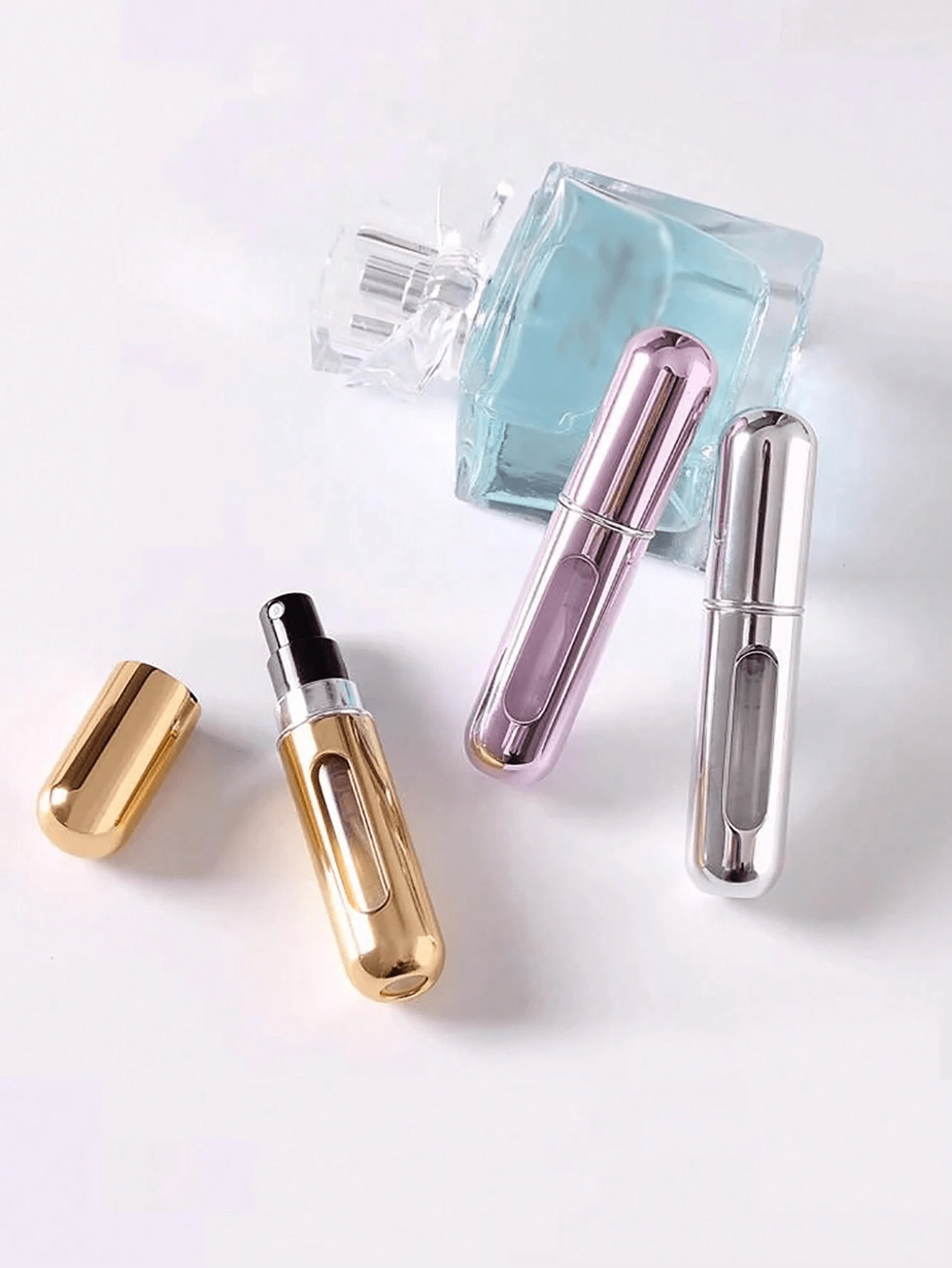 Refillable perfume bottle, travel spray bottles, high-quality perfume bottles, portable perfume bottle set, refillable fragrance bottle, travel perfume dispenser, perfume bottle supplier, bulk travel spray bottles, wholesale perfume bottles