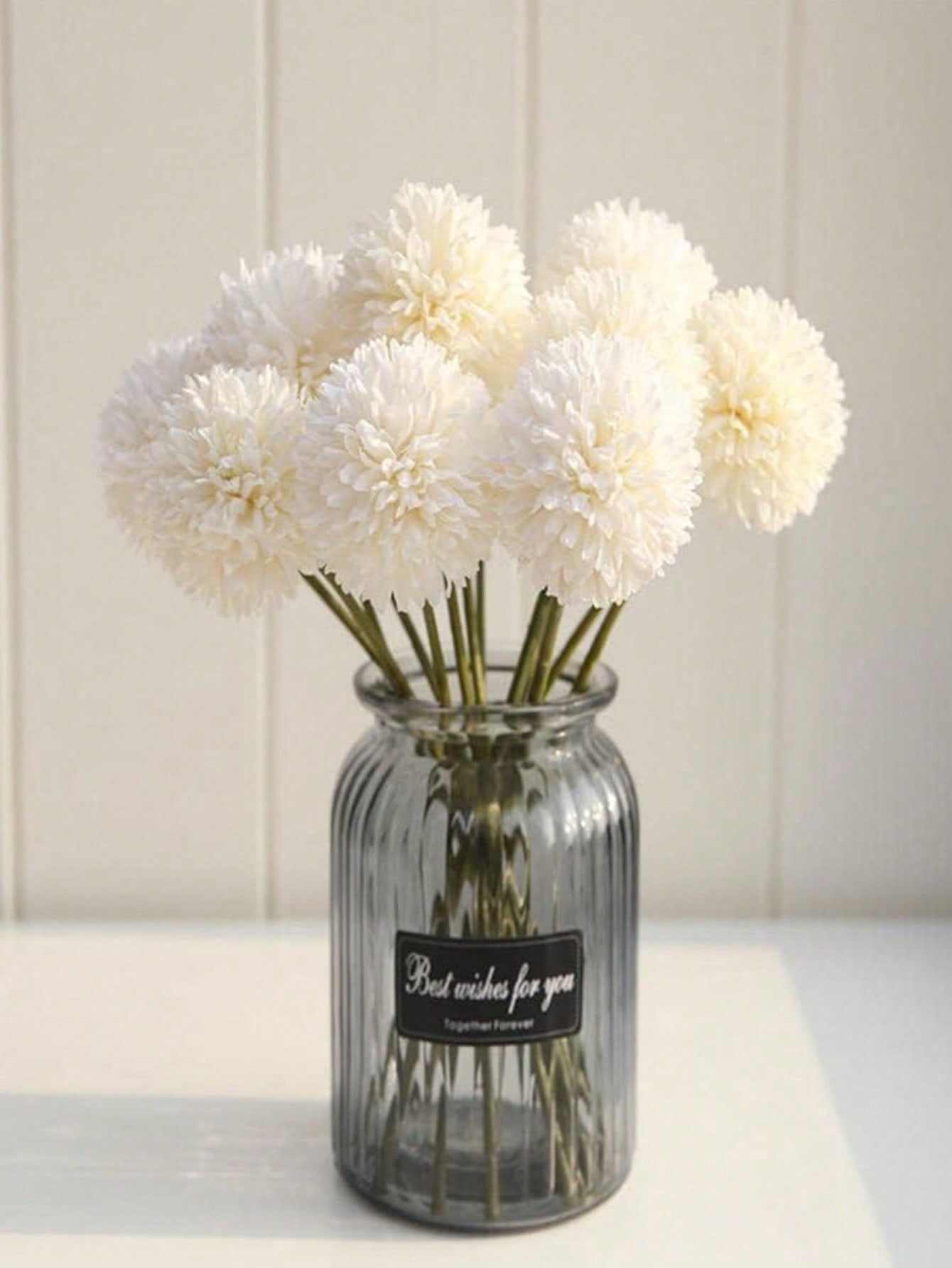 8Pcs/4pcs/1pc Artificial Chrysanthemum Ball Flowers Dandelion Hydrangea Arrangement