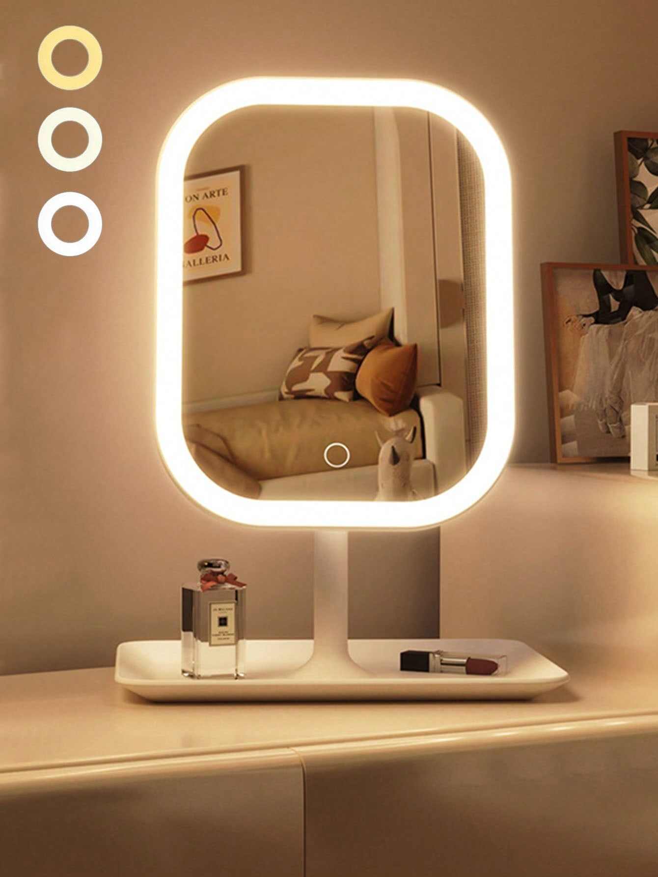 LED Vanity Makeup Mirror – Wholesale Factory | 3 Light Modes, Rechargeable, Compact Travel Mirror