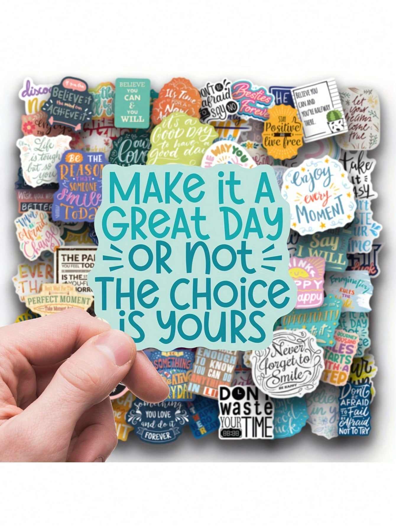 100pcs Motivational Stickers for Water Bottle & Laptop Decor