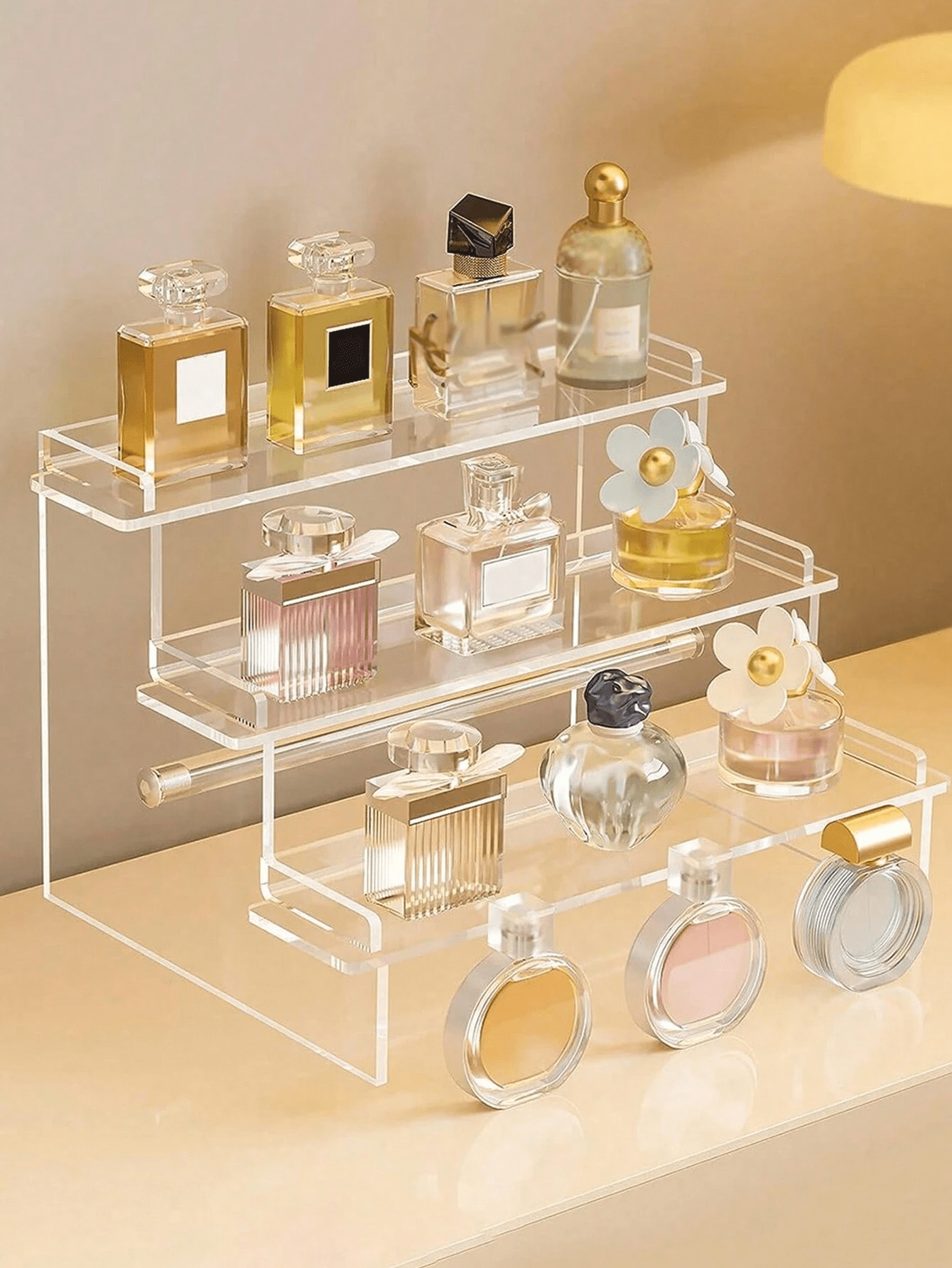 Acrylic Makeup Organizer – OEM Supplier | Tiered Storage Rack for Bathroom & Home Decor Wholesale