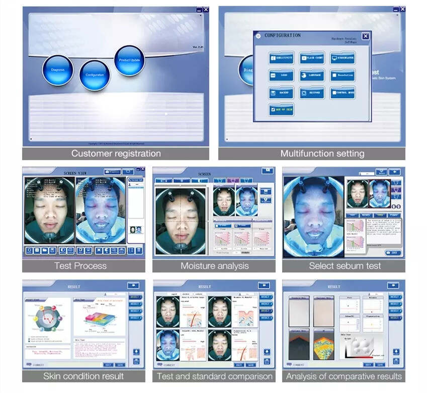 Real use of skin scanner analyzer 