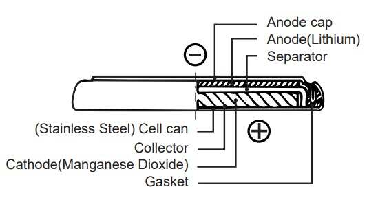 Cutaway views of bulk wholesale watch batteries