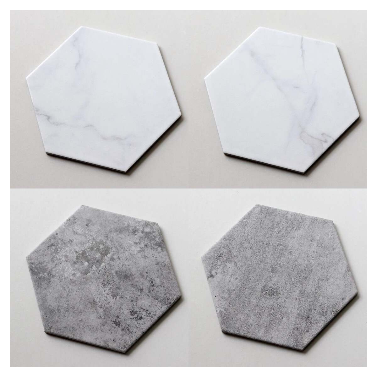 porcelain hexagon tile that looks like marble