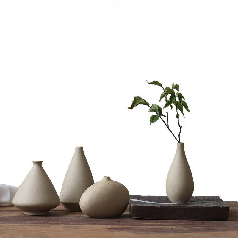 Retro Ceramic Small Vase Mini Flower Pot Table Decor